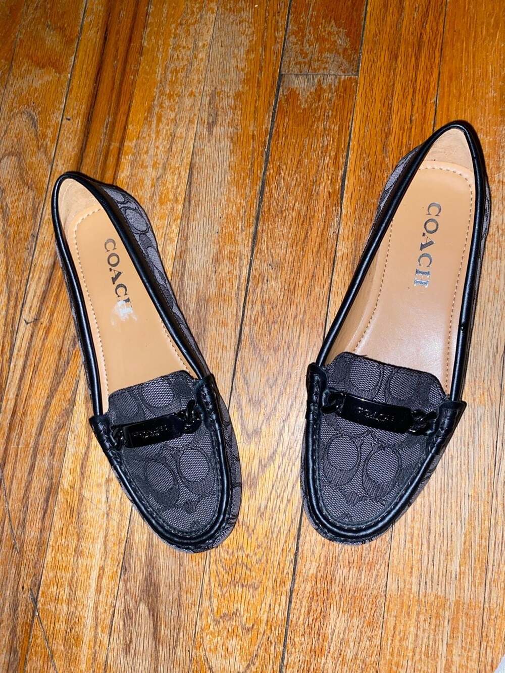 Coach Olive Signature Jacquard Driver Loafers